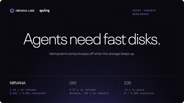 Idempotent compute pays off when the storage keeps up (Agents need fast disks)