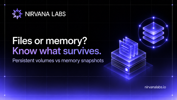 Violet file-storage pedestal beside floating memory layers, with the headline: Files or memory? Know what survives.
