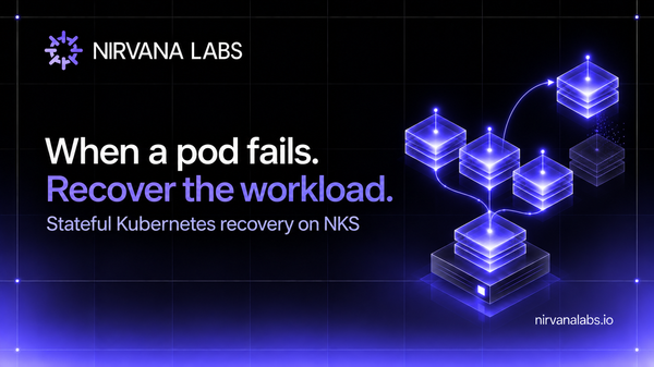 Violet compute nodes recover above a stable storage foundation, with the headline: When a pod fails. Recover the workload.