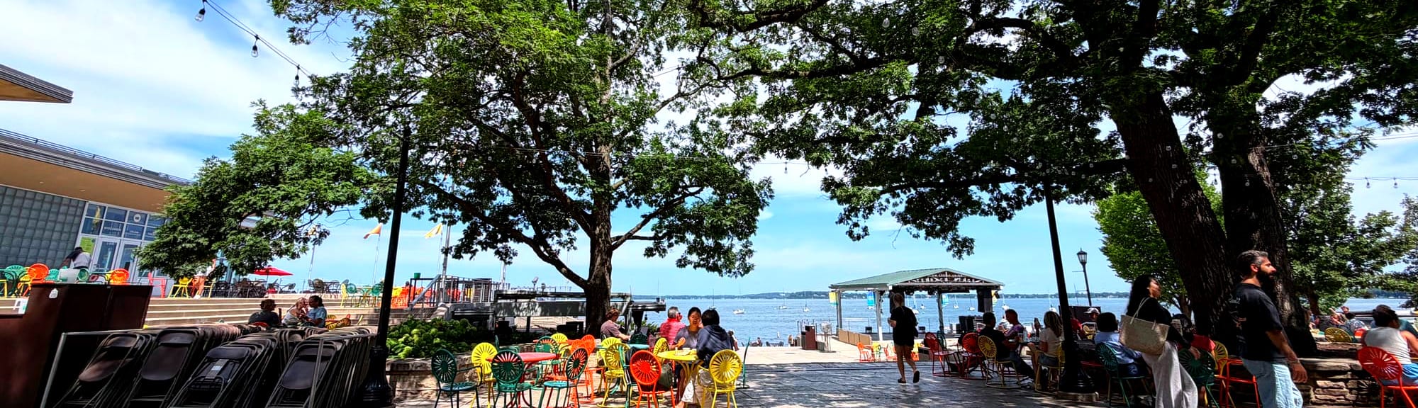 The Terrace at UW's Memorial Union, facing Lake Mendota.