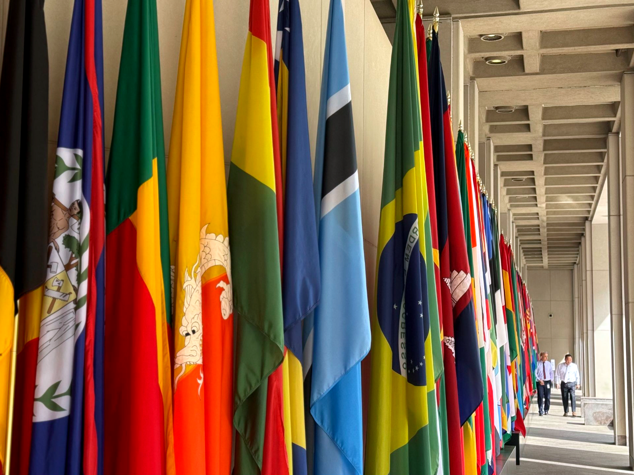 Policymakers at the IMF headquarters in Washington.