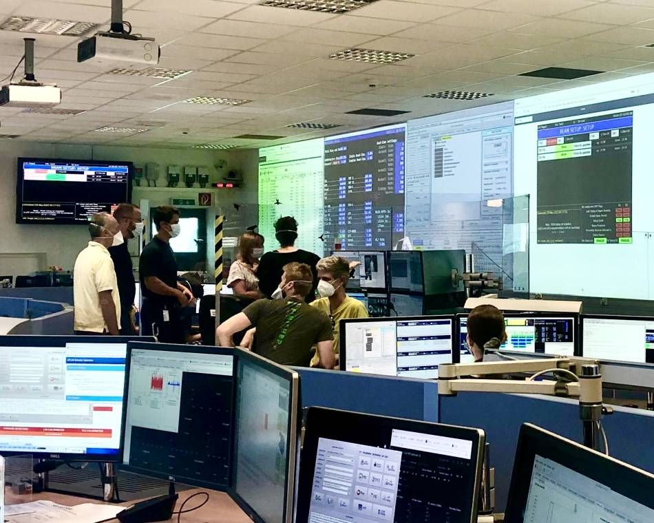 Inside the control room of ATLAS, one of two general-purpose detectors at CERN's Large Hadron Collider