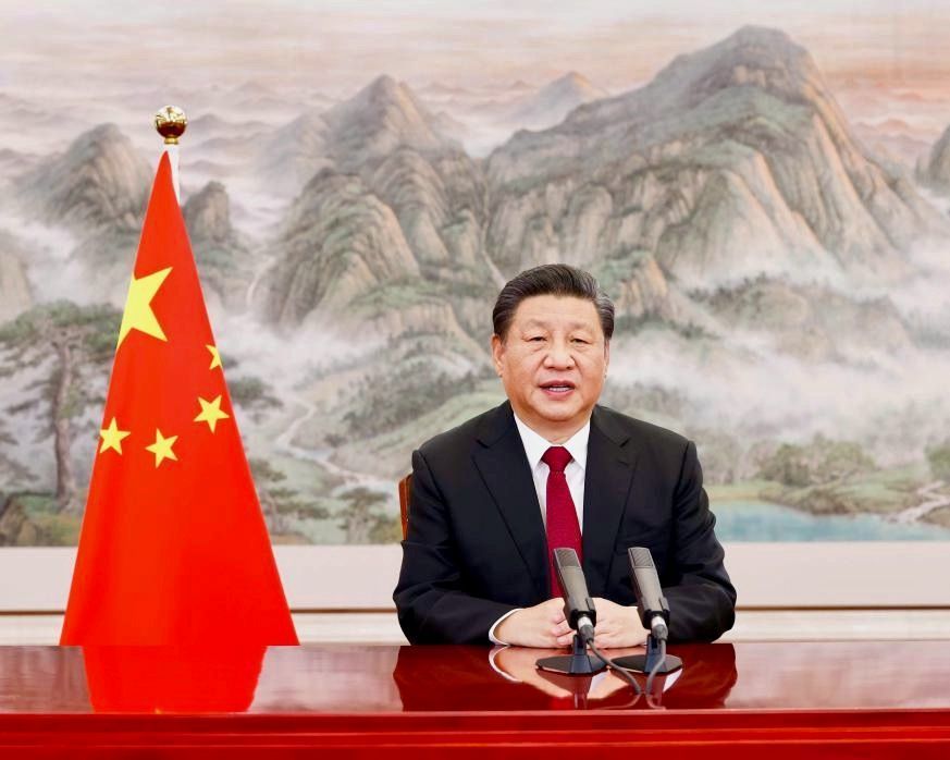Chinese President Xi Jinping speaks to the World Economic Forum