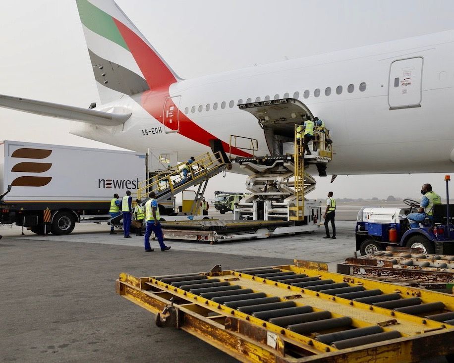 The COVAX Facility's first COVID-19 vaccines arrive at Kotoka International Airport in Accra, Ghana