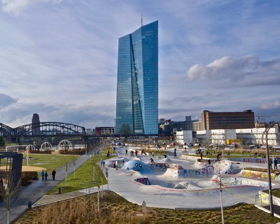 The European Central Bank in Frankfurt, Germany