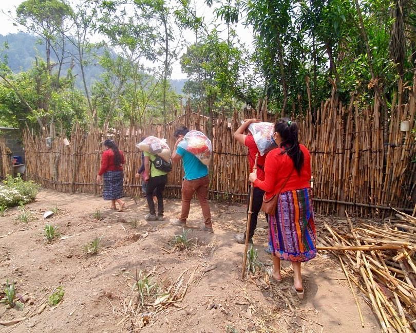 Recipients of food aid in Guatemala during the pandemic