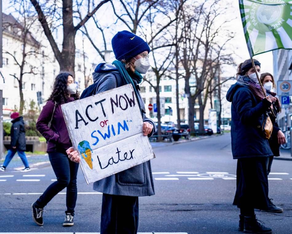 Fridays for Future demonstrators at Bonn, Germany in March