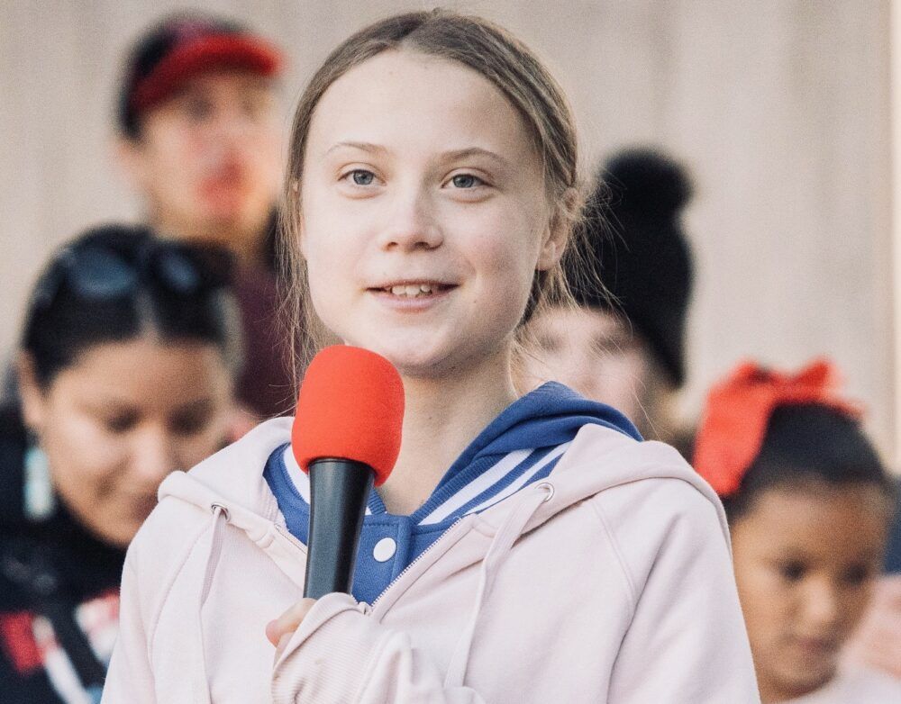 Greta Thunberg at a U.S. climate rally in Denver in October 2019