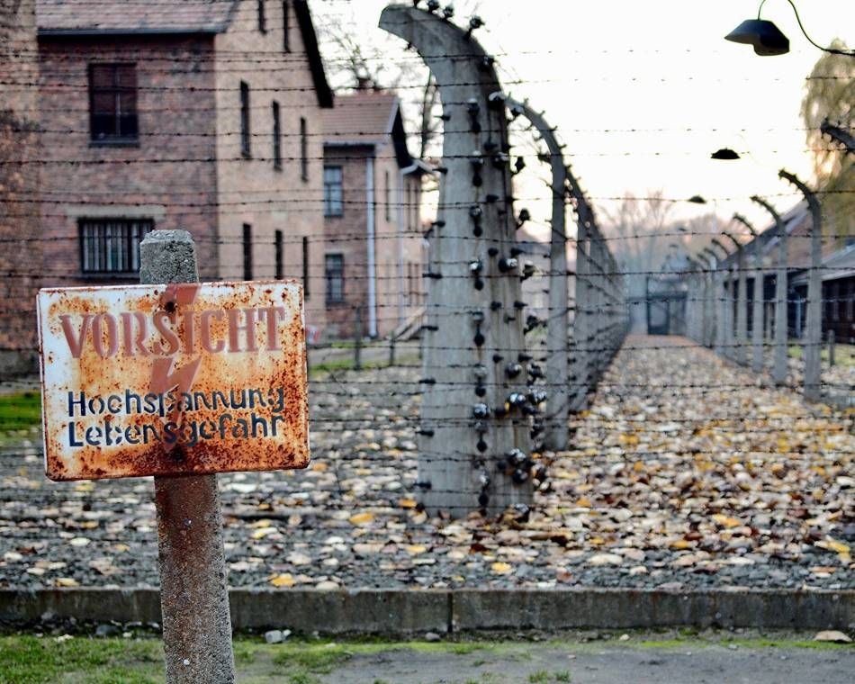 The former concentration camp Auschwitz-Birkenau in Poland is now preserved as a memorial