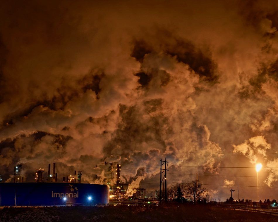 The Imperial Oil Strathcona Refinery in Alberta, Canada