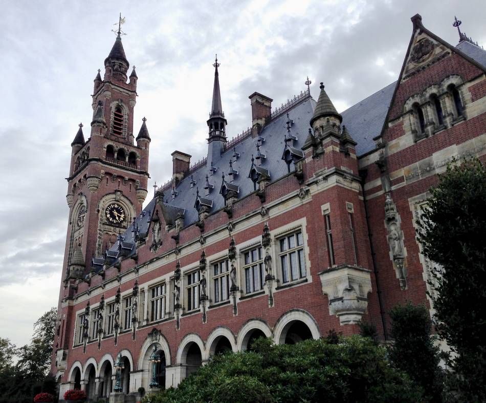 The International Court of Justice (ICJ) at The Hague, Netherlands