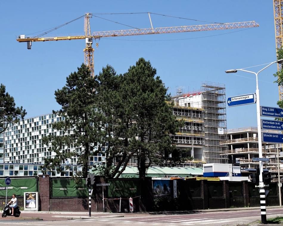 Construction work on the International Criminal Court's permanent premises at The Hague, Netherlands in 2014