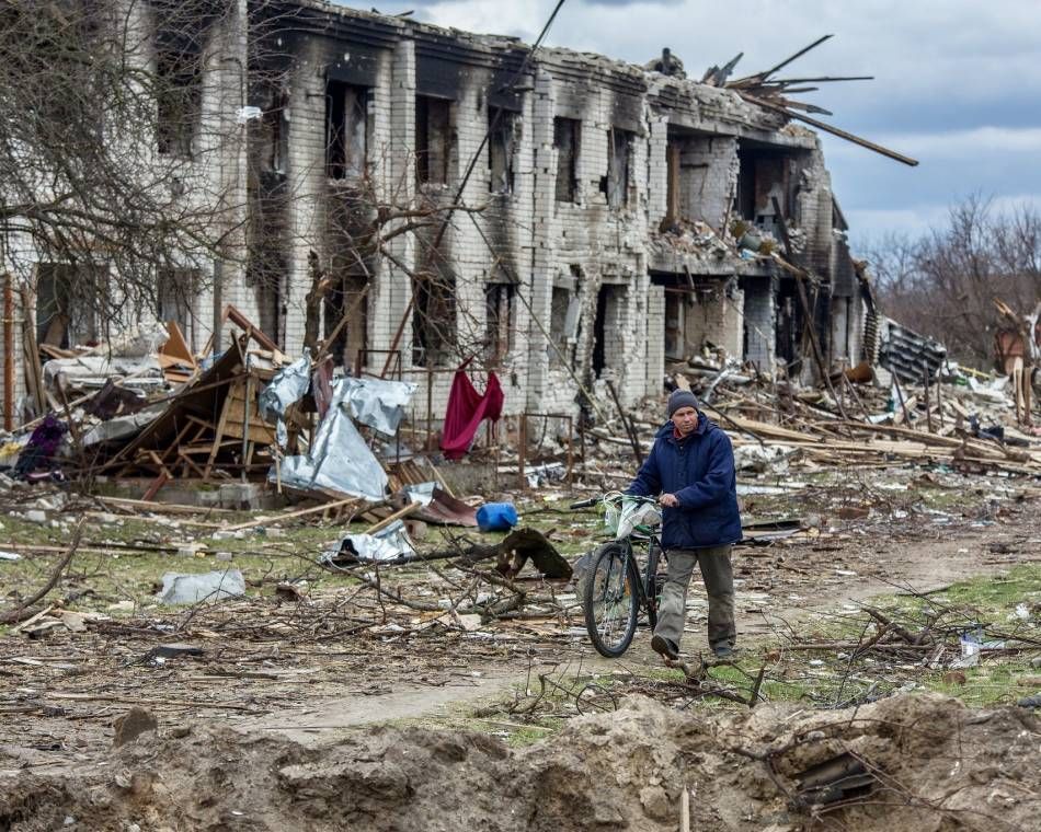 The Ukrainian village of Novoselivka, near Chernihiv