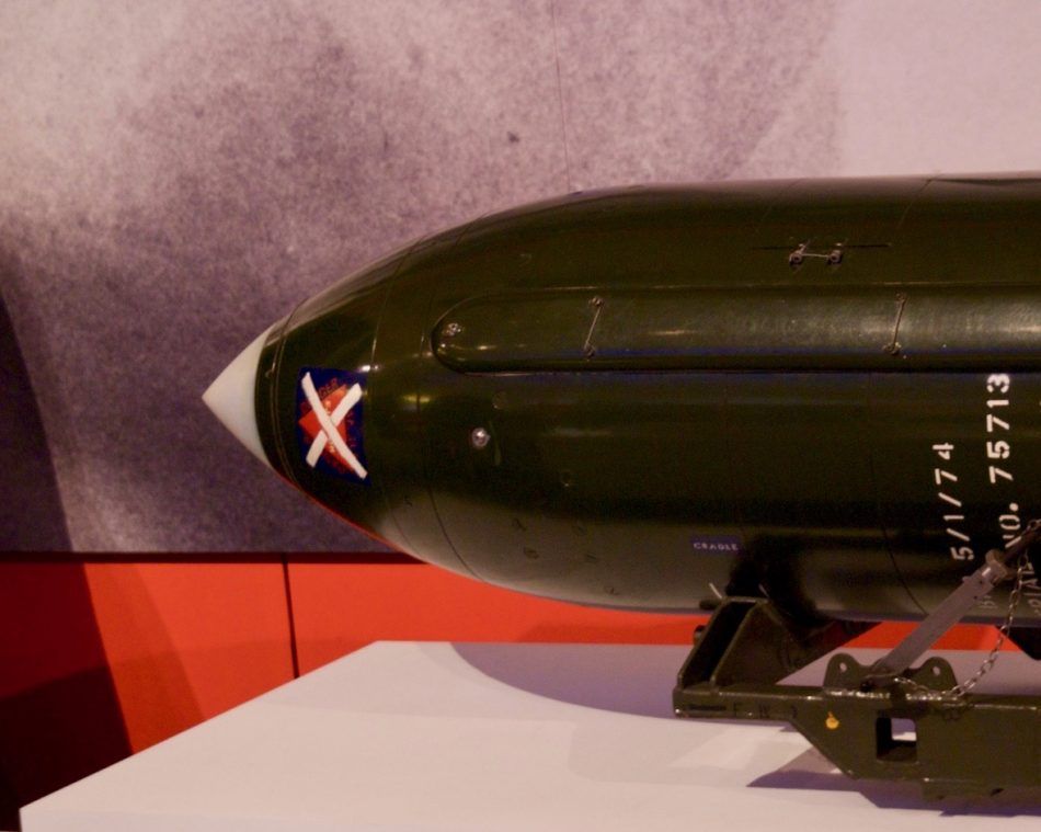 London's Science Museum exhibits a WE.177 nuclear weapon deployed in the United Kingdom