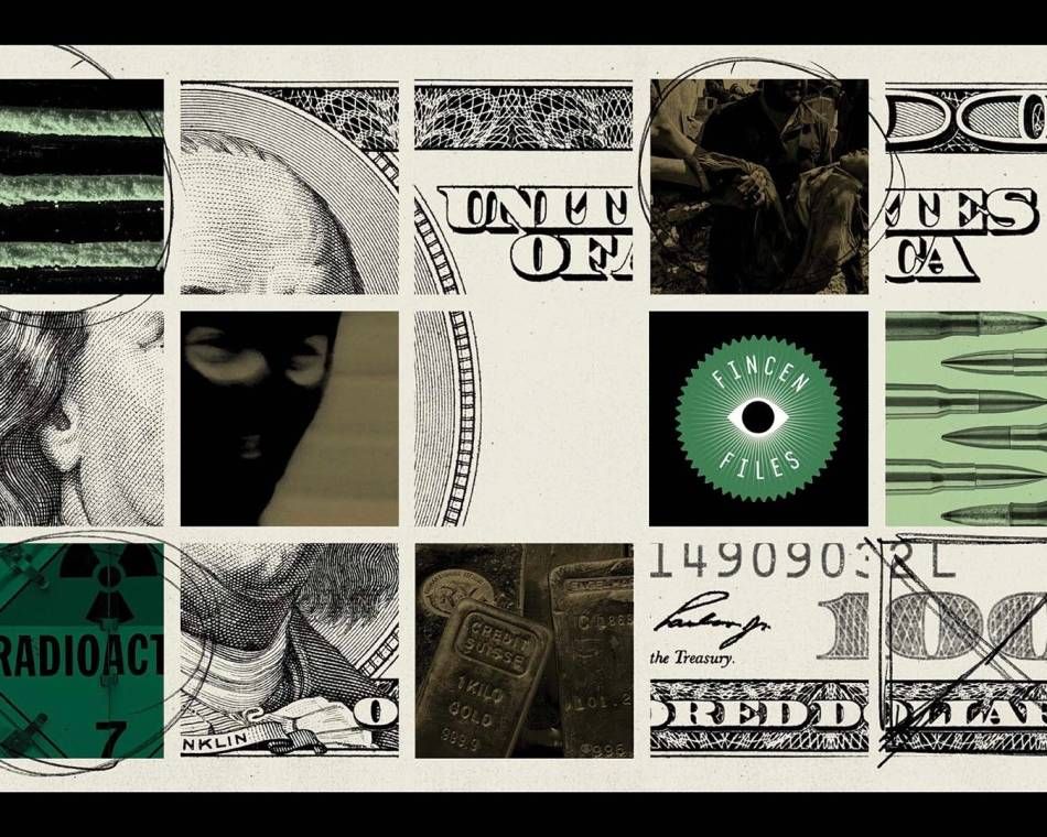 A photo illustration of the world's shadow economy