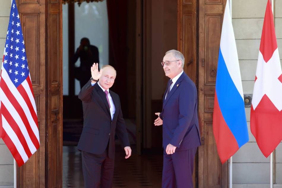 Swiss President Guy Parmelin welcomes Russian President Vladimir Putin to Geneva for a summit with U.S. President Joe Biden