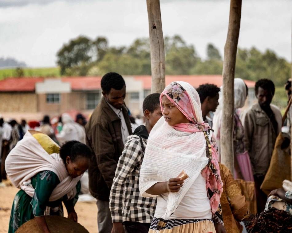 A market in Hawzen, Ethiopia