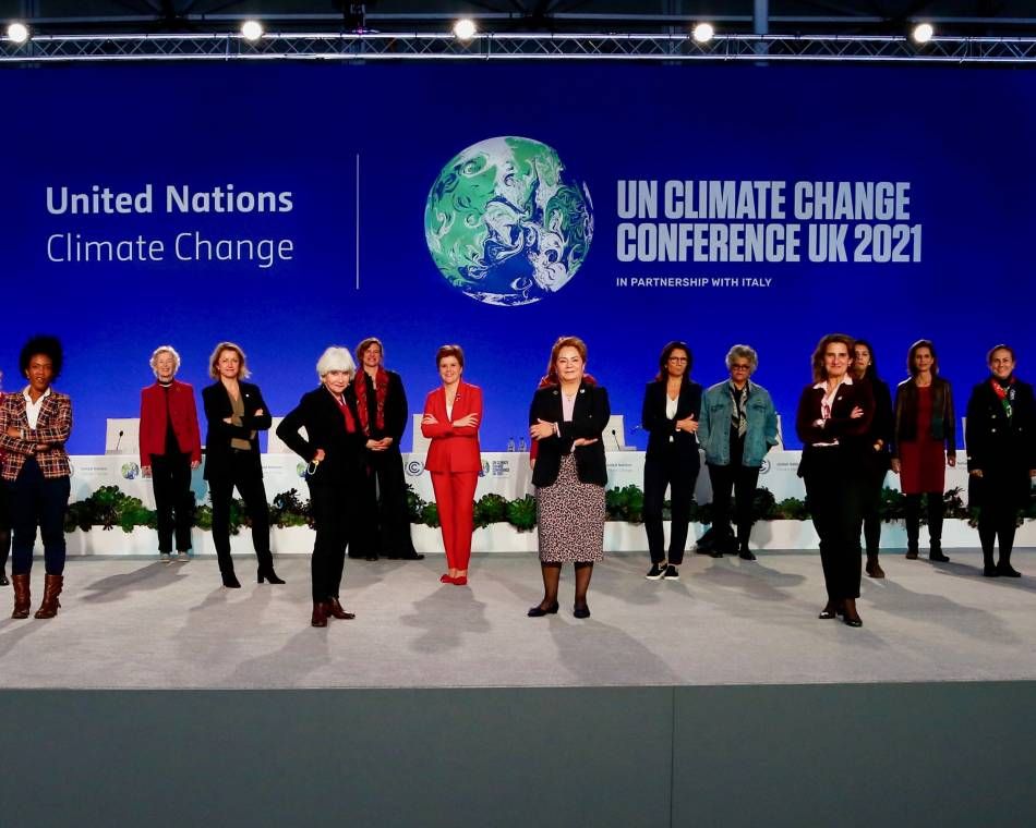 Women world leaders at the climate summit in Glasgow, Scotland