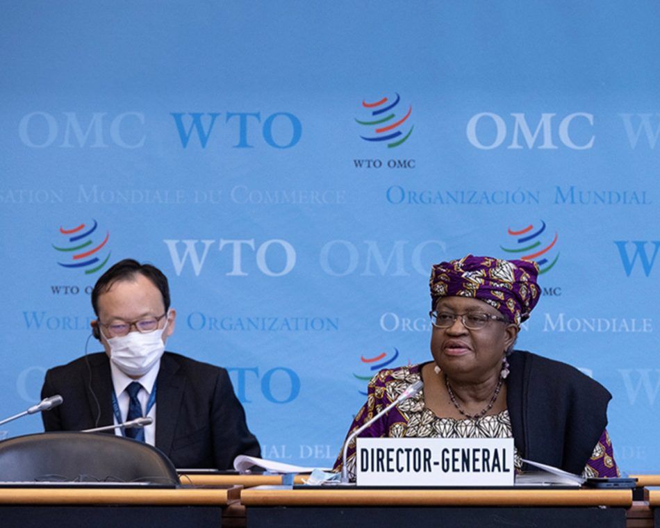 WTO Director-General Ngozi Okonjo-Iweala leads a General Council meeting in Geneva