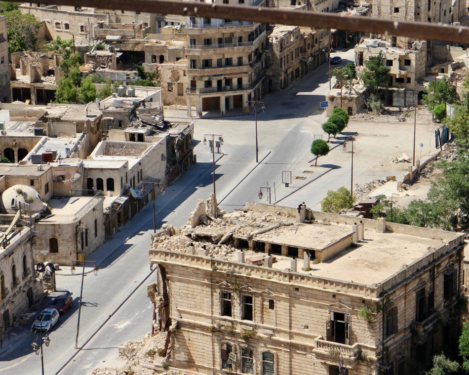 War-damaged Aleppo, formerly Syria's largest city
