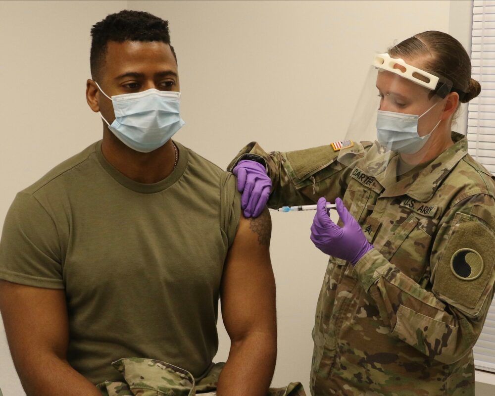 COVID-19 vaccines in the U.S. administered to Virginia National Guard personnel in December