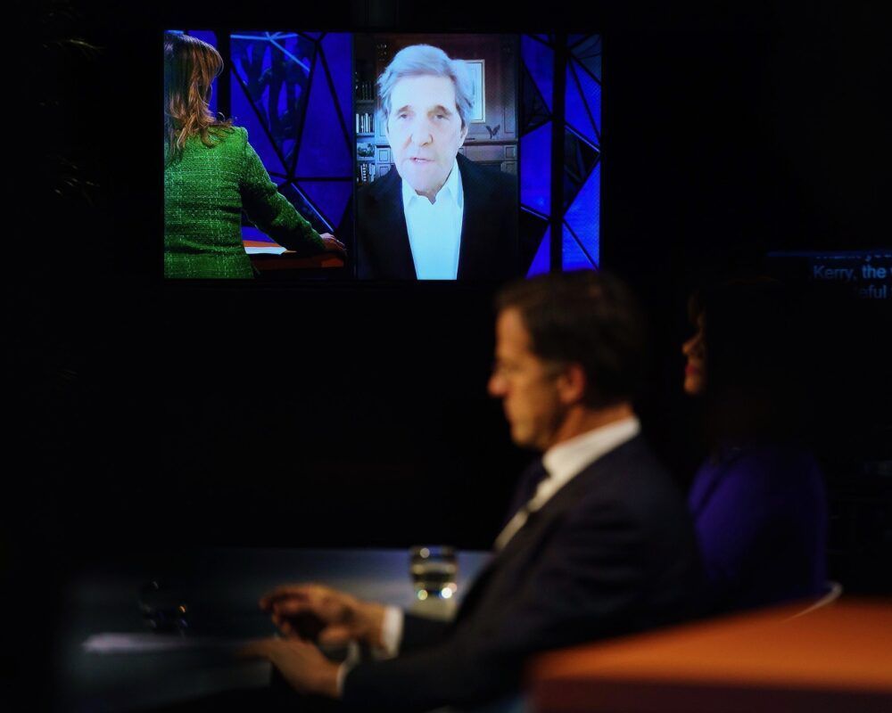 John Kerry, the new U.S. presidential envoy, addresses the Climate Adaptation Summit 2021