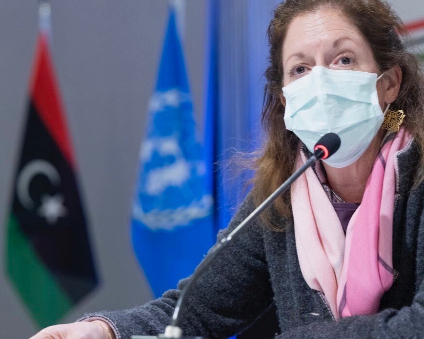 Stephanie Williams, the U.N. acting special envoy for Libya, at the Libyan Political Dialogue Forum