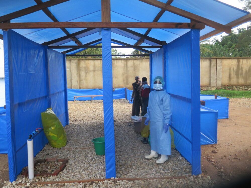 An Ebola treatment center at the Beni hospital in Congo's North Kivu Province