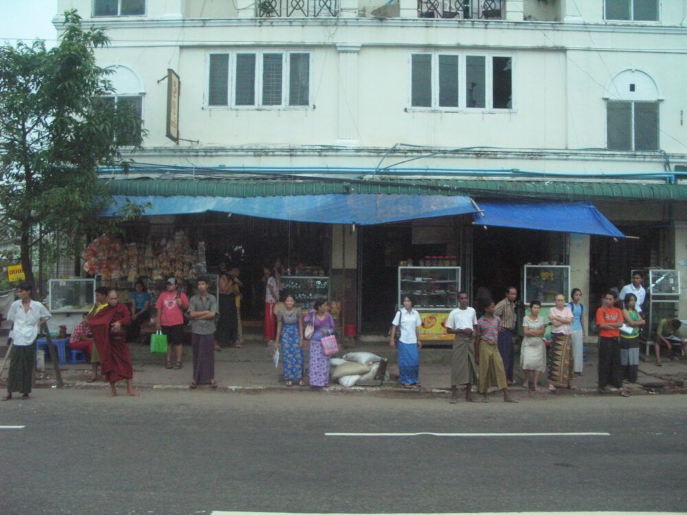 Street scene in Yangon, Myanmar