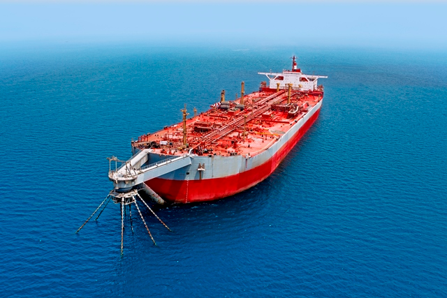 The FSO Safer tanker moored off Yemen's Red Sea coast. 