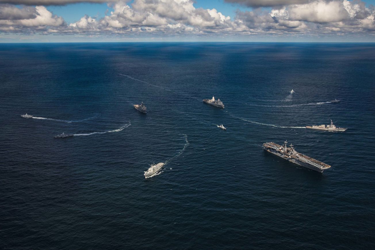 U.S. and Swedish naval exercises in the Baltic Sea. 