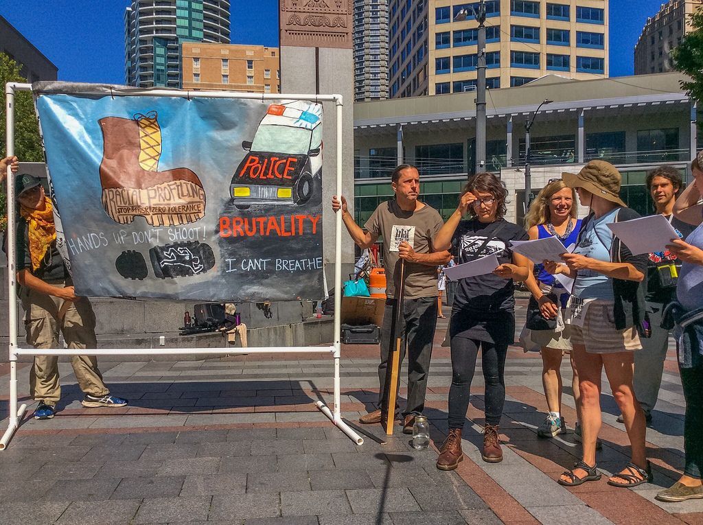 A Seattle protest against racism in America 