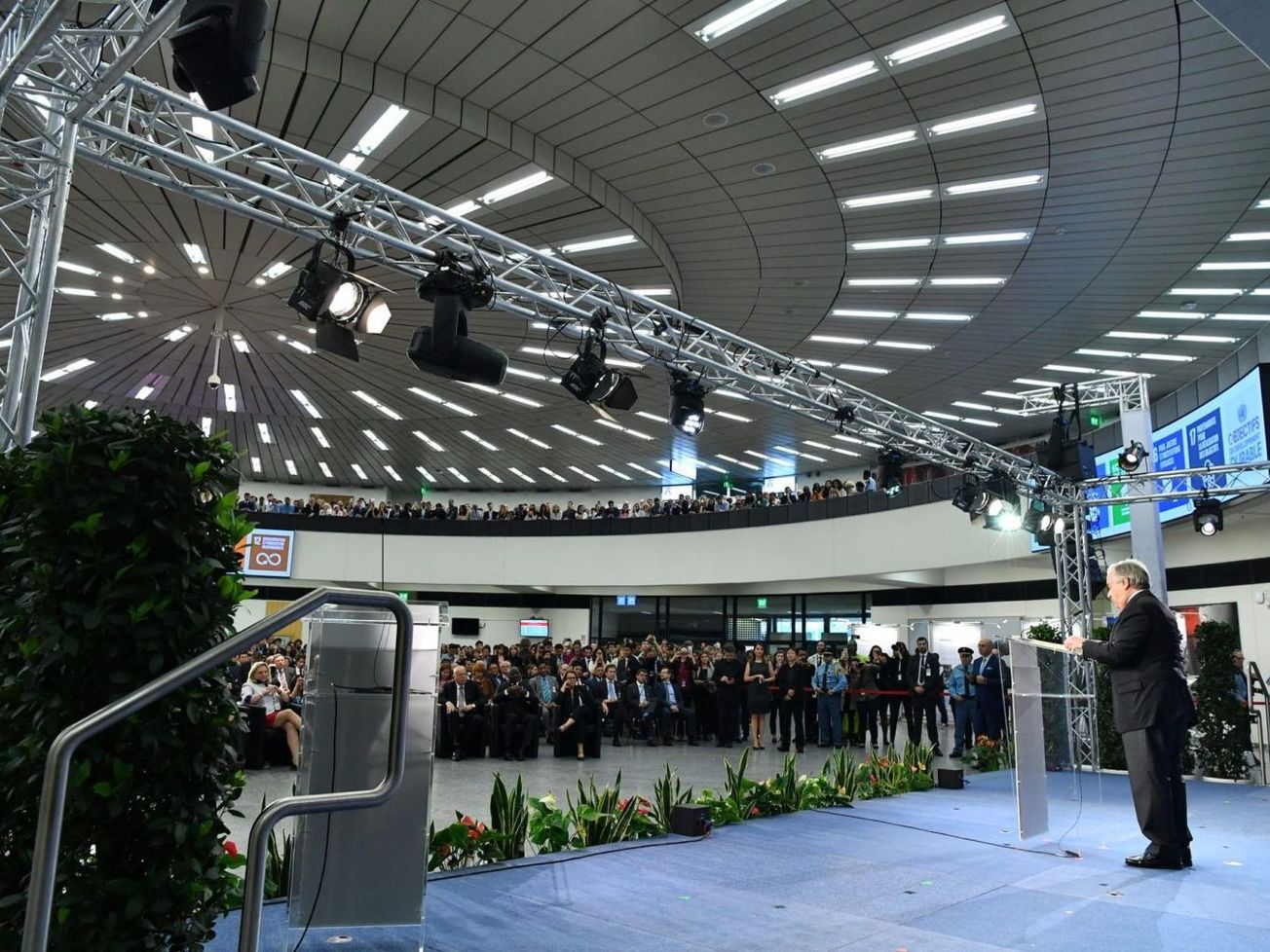 U.N. Secretary-General António Guterres marks Vienna International Center's 40th anniversary in May 2019