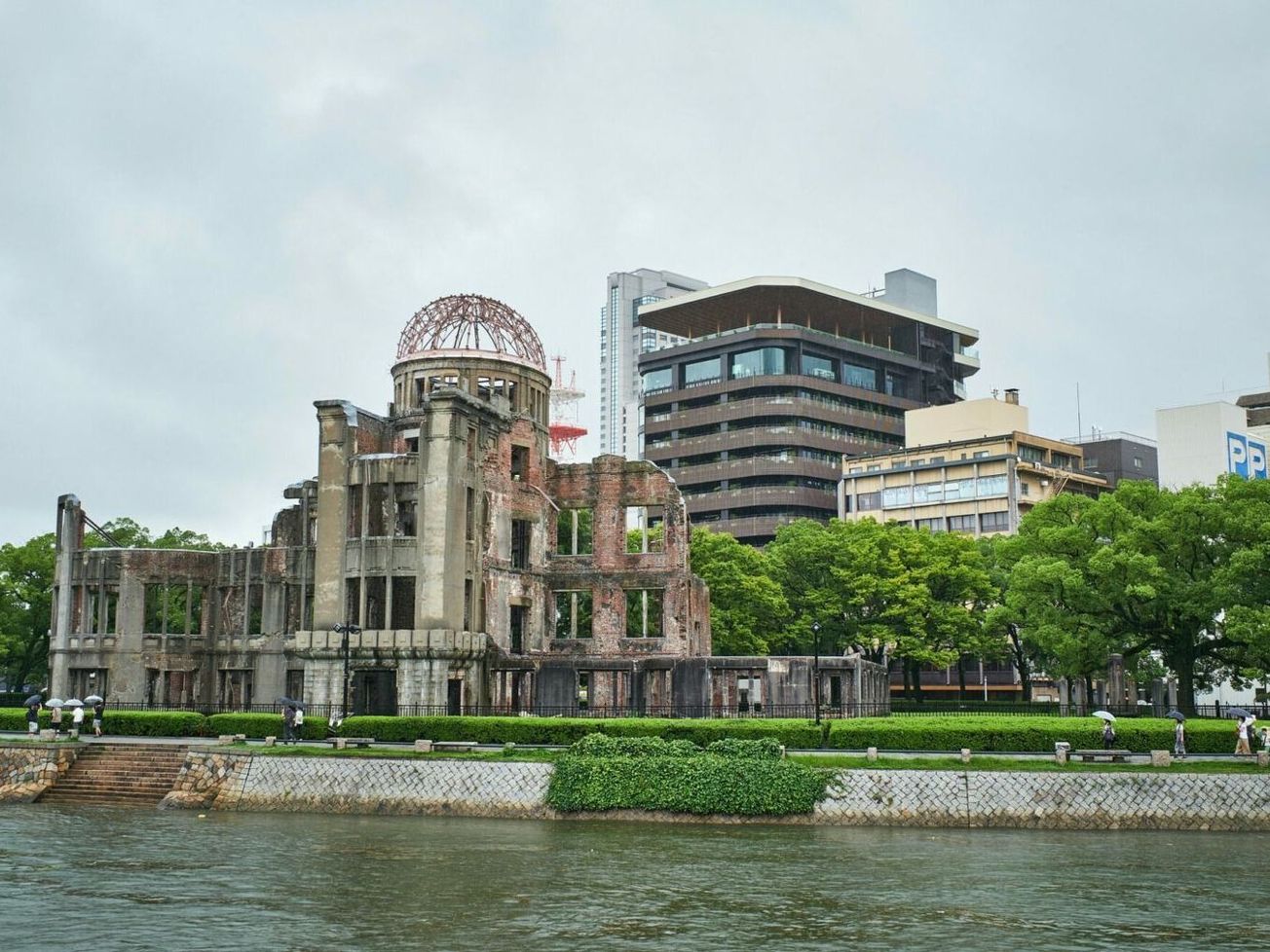 Hiroshima's Atomic Bomb Dome, 160 meters from the bomb's hypocenter, now an official UNESCO World Heritage Site