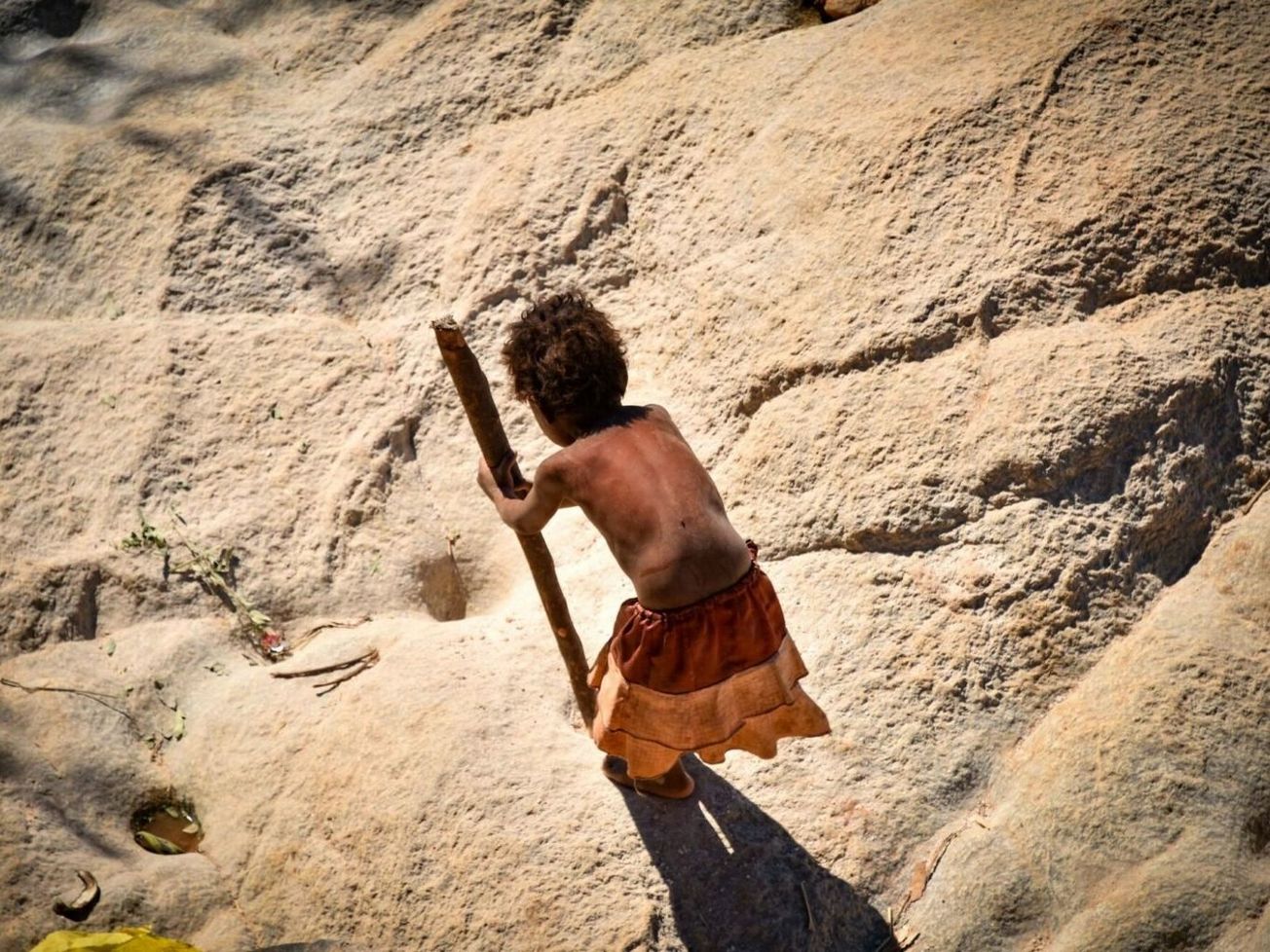 A child laborer in Madagascar