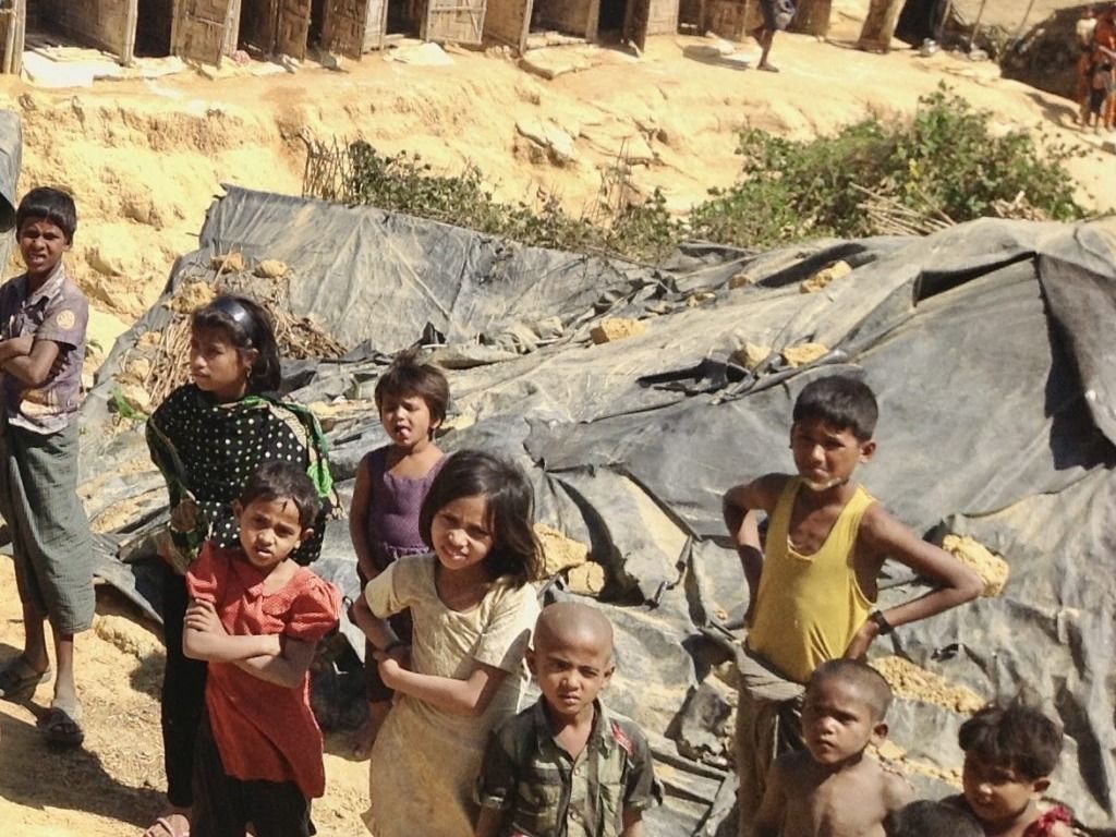 Children at a refugee camp in Cox’s Bazar, Bangladesh