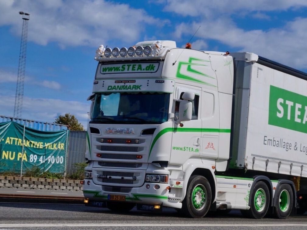 A Danish logistics firm trucking wooden containers in Europe