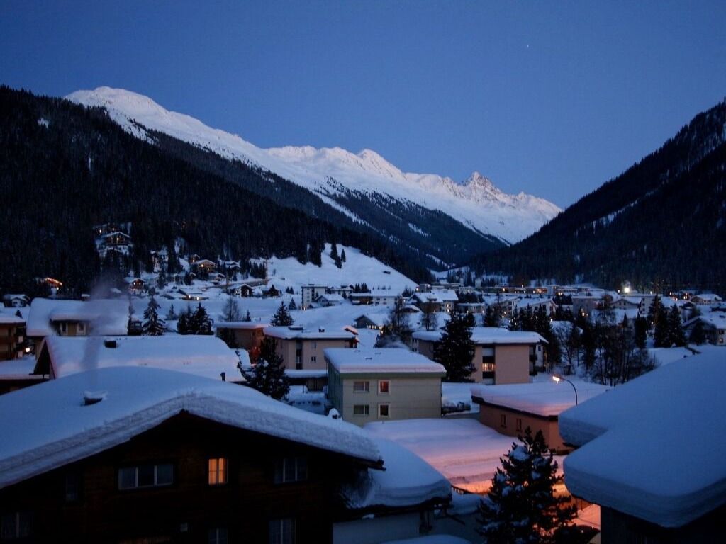 Winter in Davos, Switzerland, home to the World Economic Forum's annual meetings