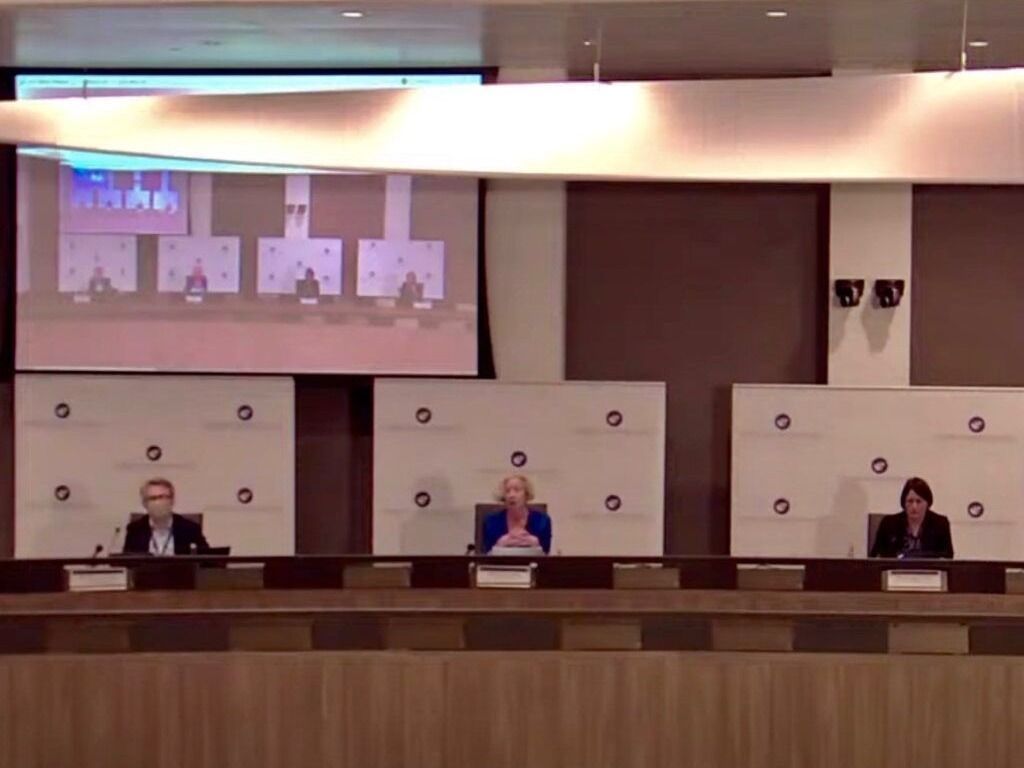 European Medicines Agency officials brief reporters on the COVID-19 vaccine from BioNTech and Pfizer