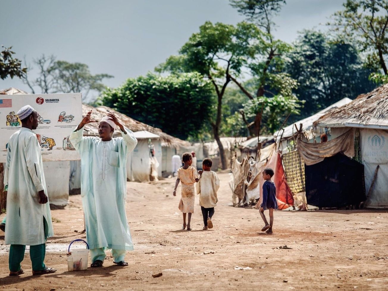 Residents of the Gado Badzere refugee camp in eastern Cameroon