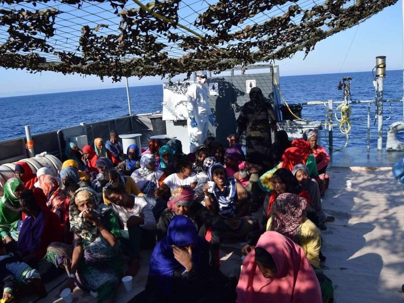 Irish vessel LÉ James Joyce rescues migrants northwest of Tripoli