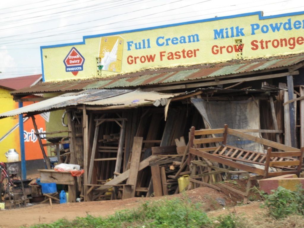 Along the road from Uganda's capital Kampala to Entebbe