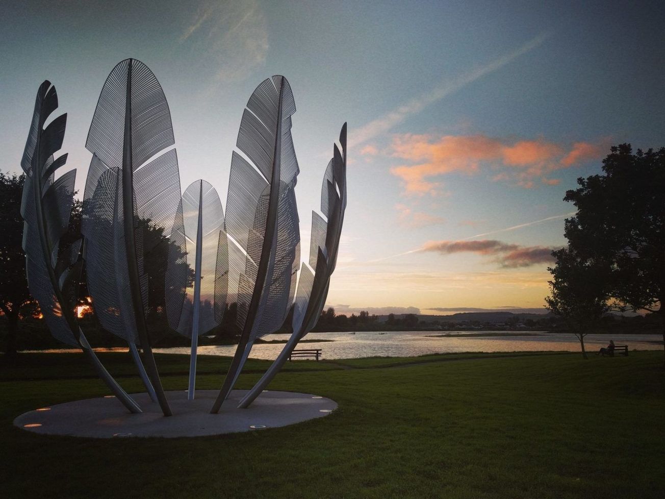 Kindred Spirits sculpture in County Cork, Ireland honoring Choctaws' donation to Irish famine relief