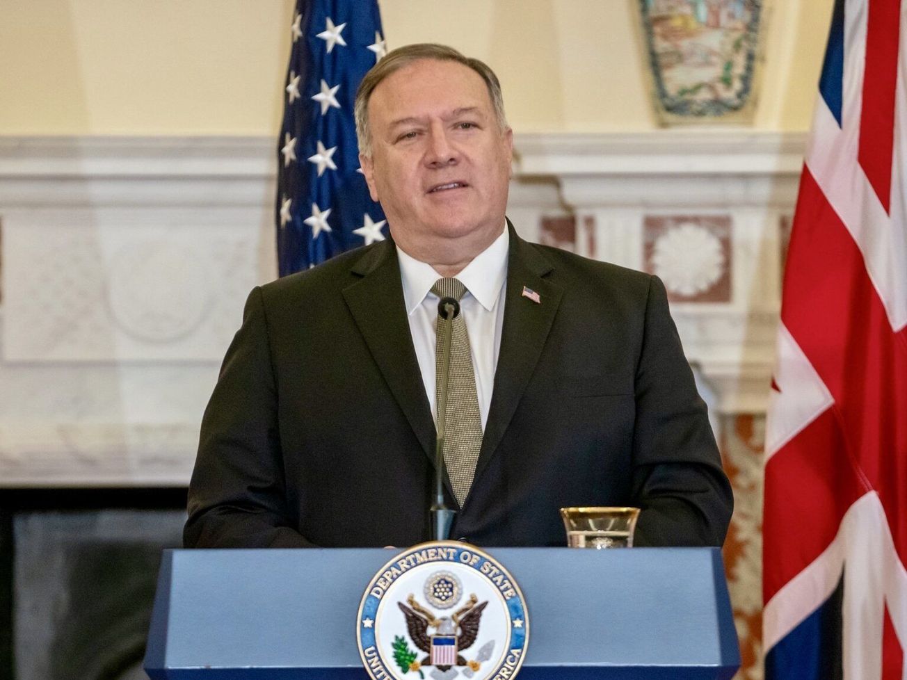 U.S. Secretary of State Mike Pompeo at a press briefing in Washington earlier this week