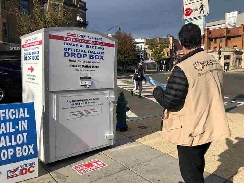 An election observer from the Organization of American States in Washington