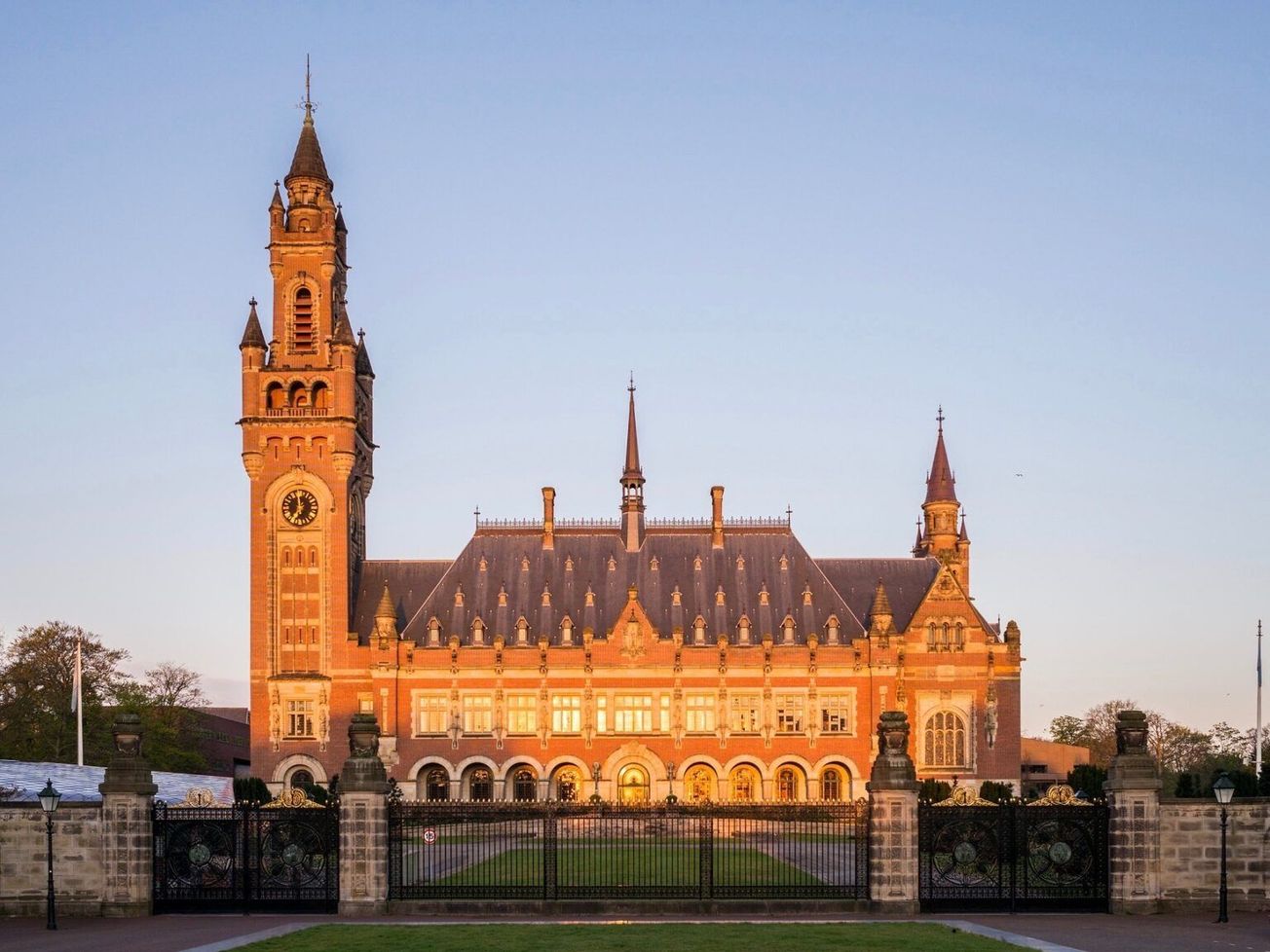 The Peace Palace in The Hague, Netherlands, home to the International Court of Justice
