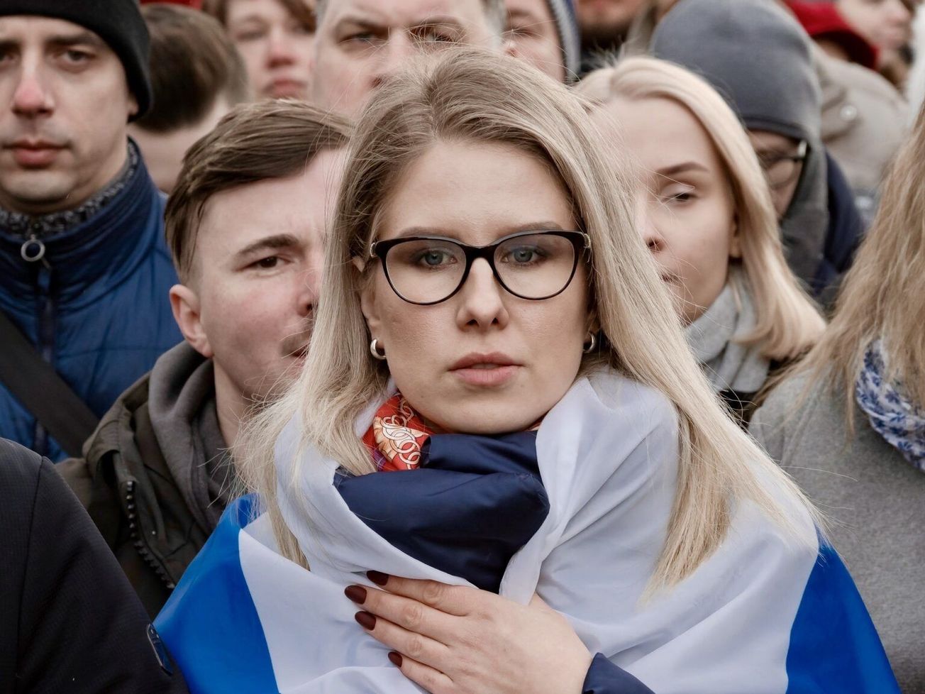 Russian opposition activist and lawyer Lyubov Sobol with the Anti-Corruption Foundation