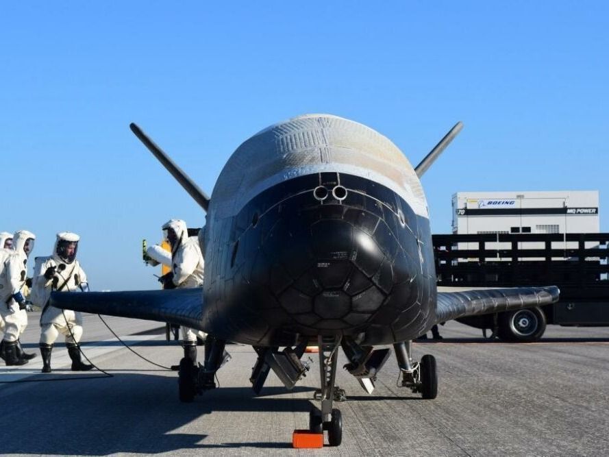 Testing of the U.S. Air Force's X-37B Orbital Test Vehicle 4, a reusable space plane, in 2017