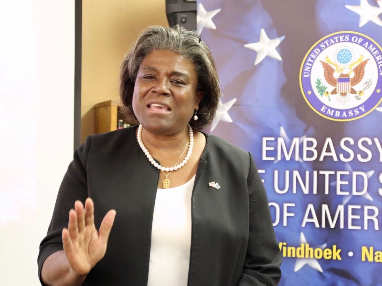 Linda Thomas-Greenfield, then U.S. assistant secretary of state for African affairs, visits Namibia in October 2016