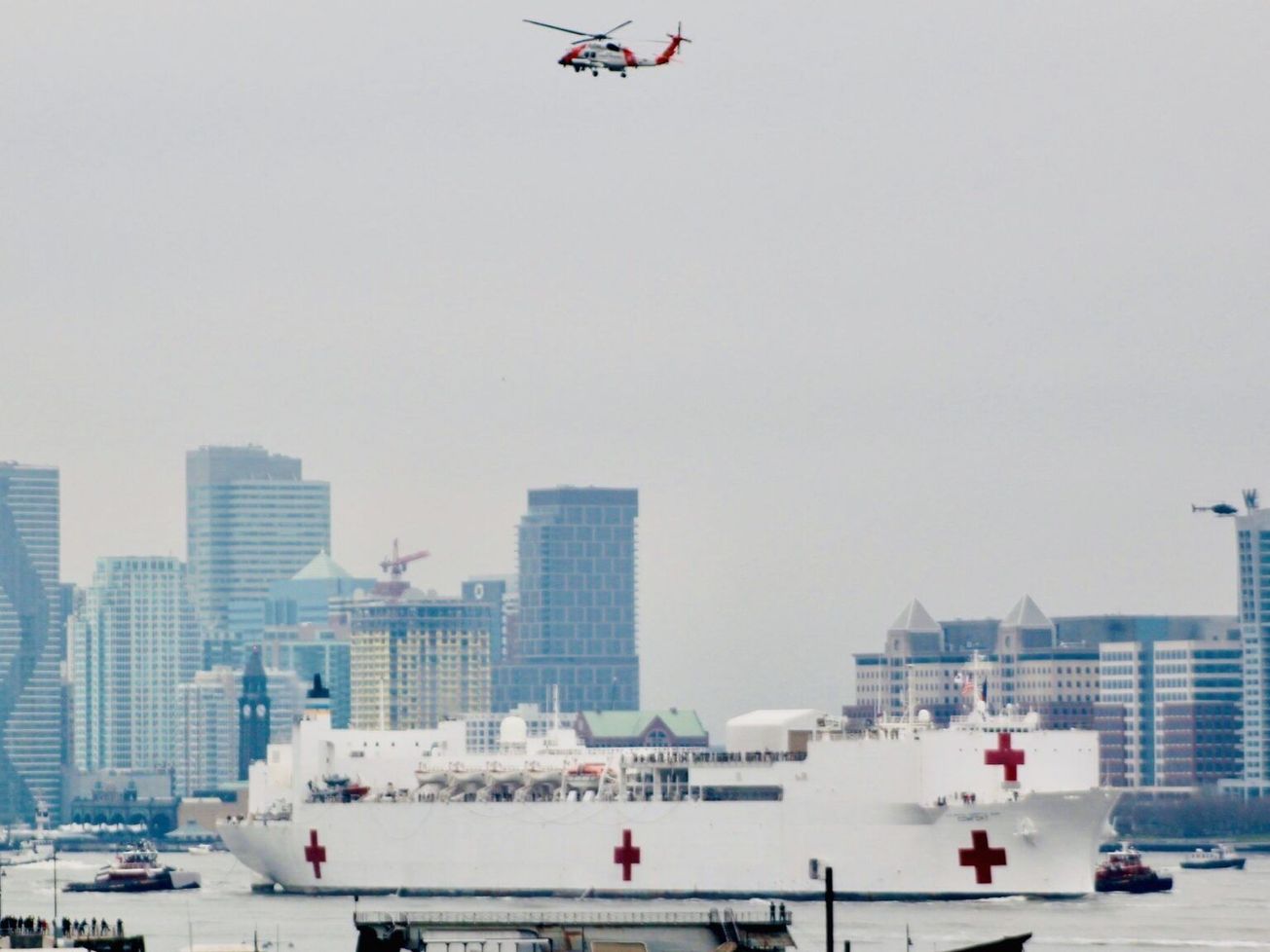 The U.S. Navy's hospital ship deployed at New York City in spring for the pandemic